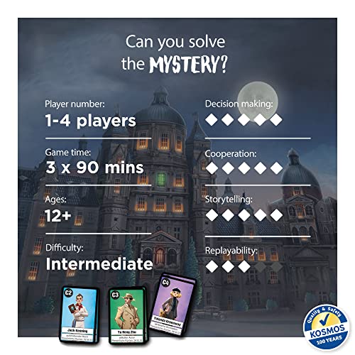 Adventure Games: The Grand Hotel Abaddon - A Kosmos Game from Thames and Kosmos | Collaborative, Replayable Storytelling Gaming Experience for 2 to 4 Players Ages 12+, Grey