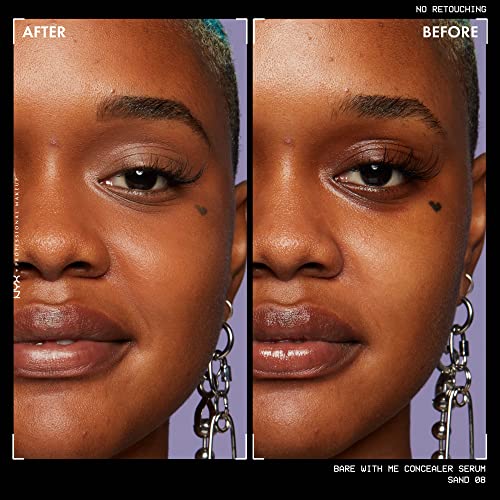 NYX PROFESSIONAL MAKEUP Bare With Me Concealer Serum, Up To 24Hr Hydration - Sand