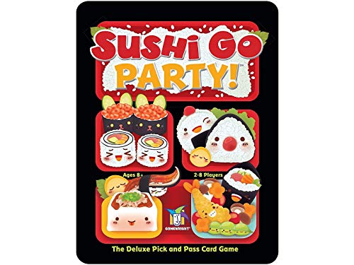 Sushi Go Party! - The Deluxe Pick and Pass Card Game by Gamewright, Multicolored