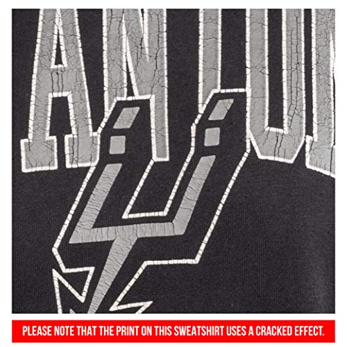 Ultra Game NBA San Antonio Spurs Womens Extra Soft Fleece Distressed Oversized Pullover Sweatshirt, Team Color, Large