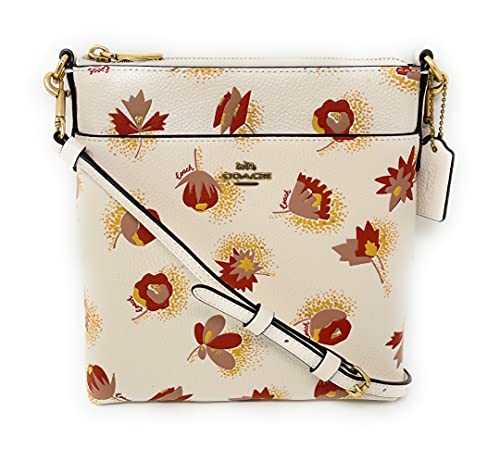 COACH Womens Kitt Messenger With Sepia Floral Print Crossbody Bag