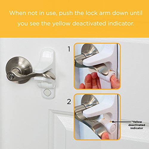 Safety 1st OutSmart Child Proof Door Lever Lock (White), 1 Count (Pack of 1)