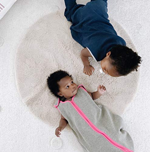 baby deedee Sleep Nest Fleece Baby Sleeping Bag, Mocha, Hot Pink, 0-6 Month, Mocha Hot Pink