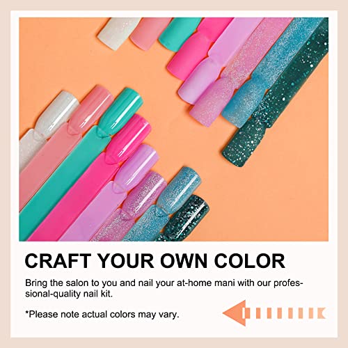 Morovan Dip Powder Nail Kit Starter - 8 Colors Dipping Powder Kit with Base Top Coat Activator Brush Saver Nail Dip Powder Kit for Dipping Nails DIY at Home Salon