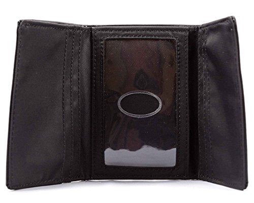 Big Skinny Men's Tri-Fold Leather Slim Wallet, Holds Up to 25 Cards, Black