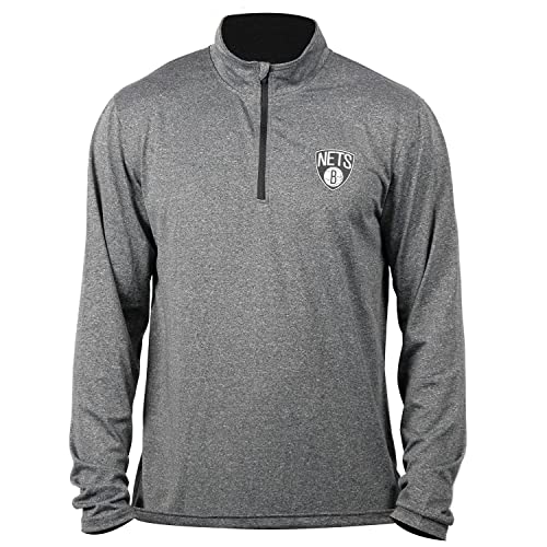 Ultra Game NBA Men's Quarter Zip Long Sleeve Pullover T-Shirt