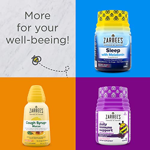 Zarbee's Elderberry Gummy Daily Immune Support Supplement with Vitamins A, C, D, E and Zinc, Black Elderberry Fruit Extract, Natural Berry Flavor, 42 Count