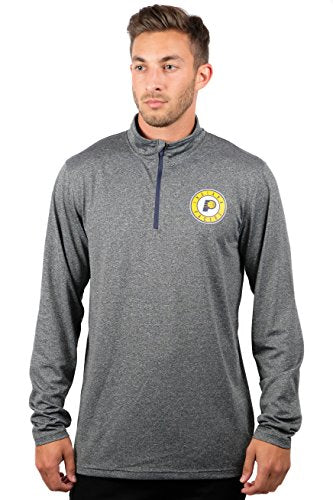 Ultra Game NBA Men's Quarter Zip Long Sleeve Pullover T-Shirt