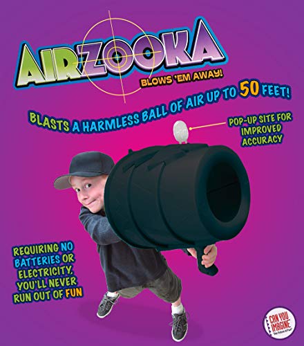 Can You Imagine Airzooka Toy (Black/Silver). Blows Balls of Air.