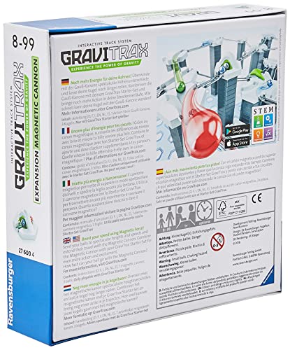Ravensburger Gravitrax Magnetic Cannon Accessory - Marble Run and STEM Toy for Boys and Girls Age 8 and Up - Accessory for 2019 Toy of The Year Finalist Gravitrax