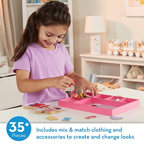 Melissa and Doug Disney Minnie Mouse Magnetic Dress-Up Wooden Doll Pretend Play Set (35+ pcs)
