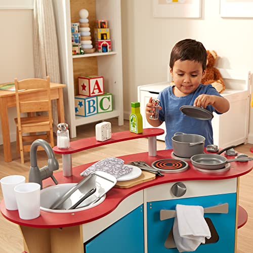 Melissa and Doug 22-Piece Play Kitchen Accessories Set - Utensils, Pot, Pans, and More