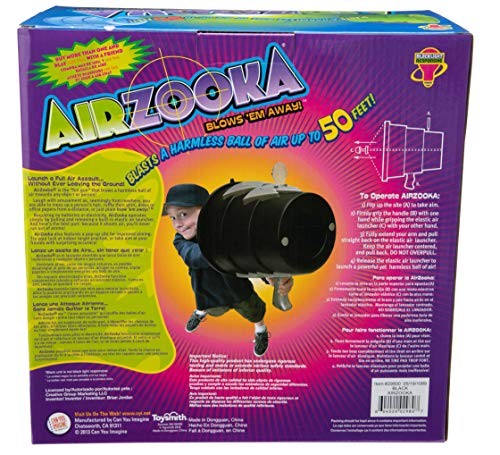 Can You Imagine Airzooka Toy (Black/Silver). Blows Balls of Air.