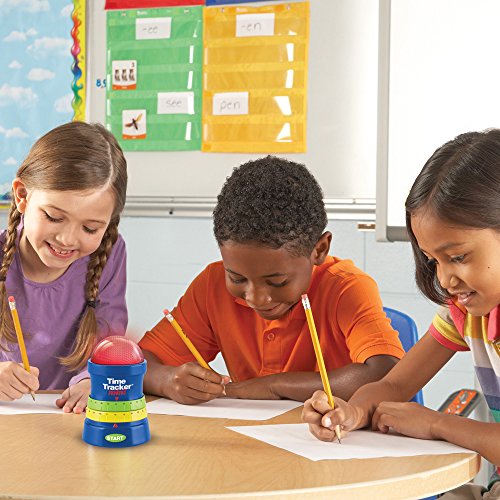 Learning Resources Time Tracker Mini Visual Timer, Classroom Timer, Hand Washing Timer, Auditory and Visual Cue, Ages 3+