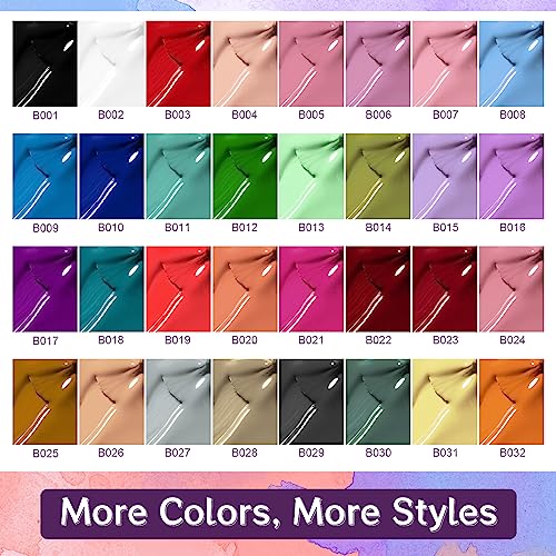 JODSONE 35 Pieces Gel Nail Polish Set U V Light Nail Drill Beginner Set Glossy Surface Easy To Apply Matte Texture All-In-One Manicure Kit