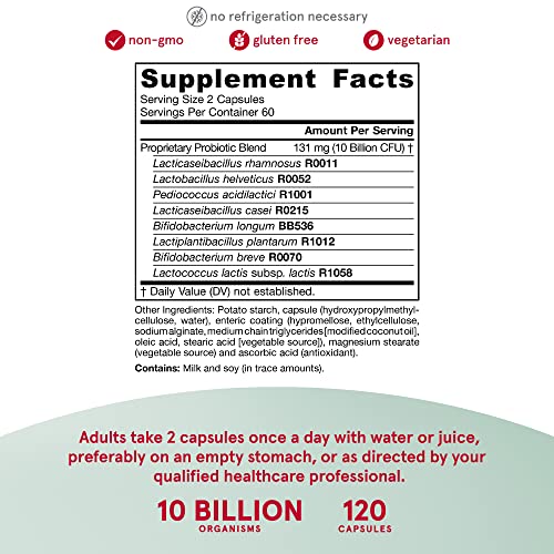 Jarrow Formulas Jarro-Dophilus EPS - 10 Billion CFU Per Serving - Clinically Studied Multi-Strain Digestive Probiotics Supplement - Intestinal and Immune Health - Up to 120 Servings (PACKAGING MAY VARY)