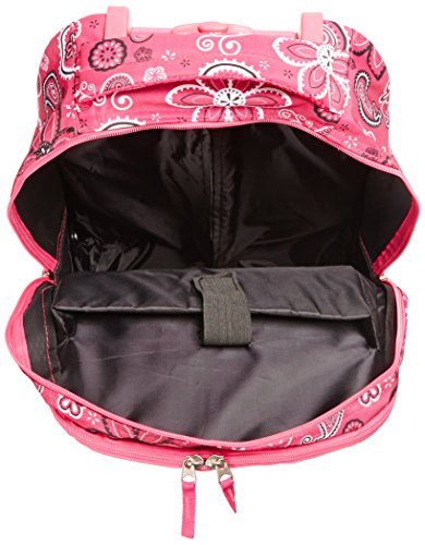Rockland Single Handle Rolling Backpack, Bandana, 19-Inch