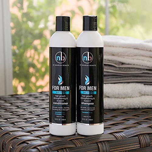Nourish Beaute Hair Regrowth Shampoo for Men, Anti Hair Loss Shampoo, Vitamins Hair Growth Support Shampoo, Select/Conditioner