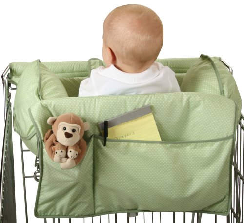 Leachco Prop 'R Shopper Shopping Cart Cover, Green Pin Dot