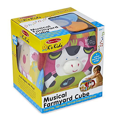 Melissa and Doug K's Kids Musical Farmyard Cube Educational Baby Toy