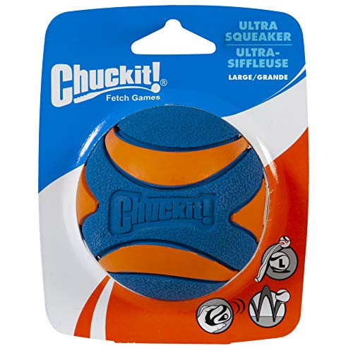 Chuckit! Ultra Squeaker Ball Dog Toy, Large (3 Inch) 1 Pack