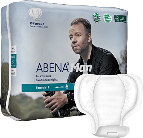 Abena Man Premium Incontinence Guards, (Sizes 0 To 2) Formula 1, 15 Count