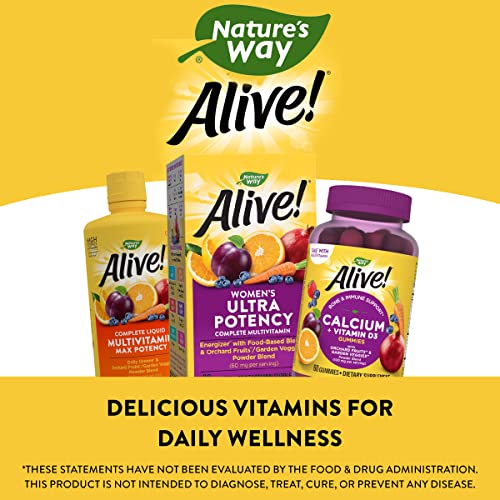 Nature’s Way Alive! Women’s Ultra Potency Complete Multivitamin, High Potency B-Vitamins, Energy Metabolism*, 60 Tablets