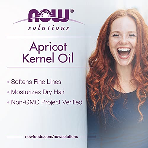 NOW Solutions, Apricot Kernel Oil, Hair Moisturizer, Rejuvenating Skin Oil, Softens Fine Lines, 4-Ounce