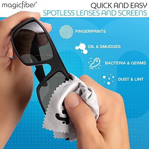 MagicFiber Microfiber Cleaning Cloth, 6 Pack - Premium Cloth for Glasses, Lens, Screens and More