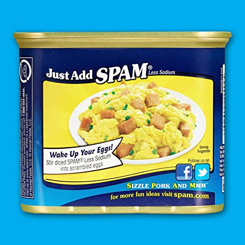 SPAM Less Sodium, 12 Oz (Pack Of 12)