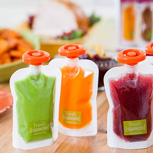 Infantino Squeeze Station - Pouch Filling Station for semi-Solid Food for Babies and Toddlers, Dishwasher Safe and BPA Free for Homemade Baby Food