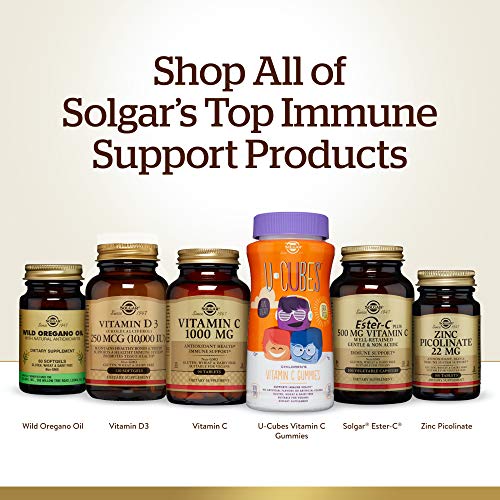 Solgar Vitamin C 1000 mg, 250 Vegetable Capsules - Antioxidant and Immune Support - Overall Health - Healthy Skin and Joints - Bioflavonoids Supplement - Non GMO, Vegan, Gluten Free, Kosher - 250 Servings