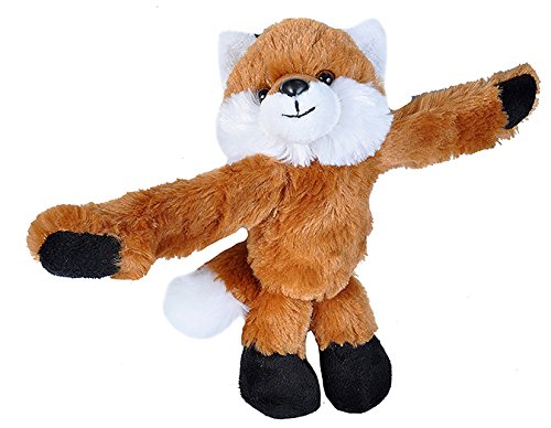 Wild Republic Huggers Red Fox Plush, Slap Bracelet, Stuffed Animal, Kids Toys, 8 inches
