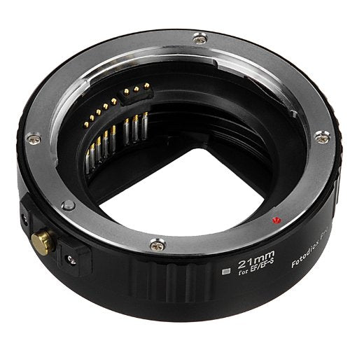 Fotodiox Pro Auto Macro Extension Tube, 21mm Section - for Canon EOS EF/EF-s Lenses for Extreme Close-up with Autofocus and Auto-Exposure