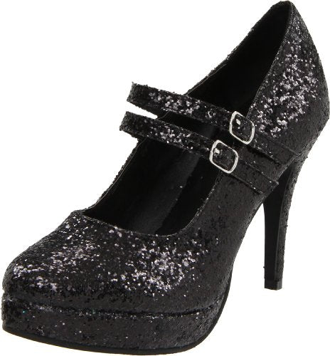Ellie Shoes Women's 421-Jane-G Maryjane Pump,Black Glitter,11 M US