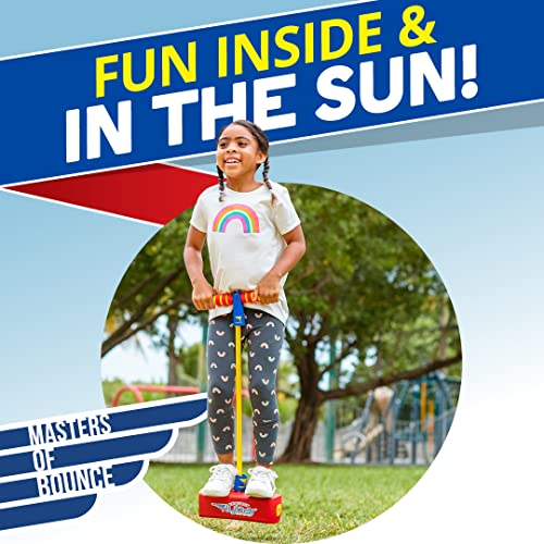 Flybar My First Foam Pogo Jumper for Kids Fun and Safe Pogo Stick for Toddlers, Durable Foam and Bungee Jumper for Ages 3 and up, Supports up to 250lbs (Red)