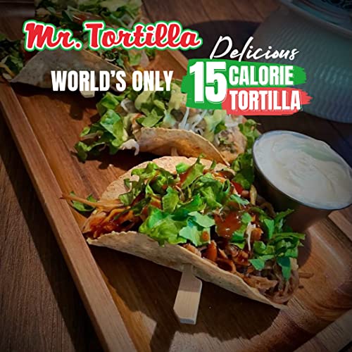 Mr. Tortilla 1 Net Carb Tortilla Wraps (96 Tortillas) | Keto, Low Carb, Reduced Calorie, Vegan, Kosher | Only 15 Calories, Delicious and Guilt-Free, Healthy Snacks and Bread Alternative (Multigrain)