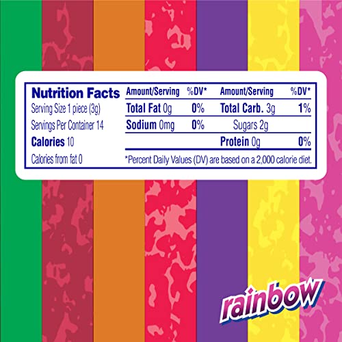 Mentos Chewy Mint Candy Roll, Rainbow, Non Melting, Party, 14 Pieces (Bulk Pack of 15)