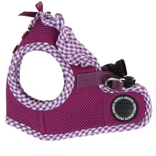 Puppia Vivien Vest Dog Harness Step-in All Season Mesh Cute No Pull No Choke Walking Training for Small Dog, Purple, Small