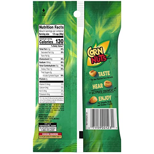 Corn Nuts Jalapeno Cheddar Crunchy Corn Kernels (4 oz Bags, Pack of 12)