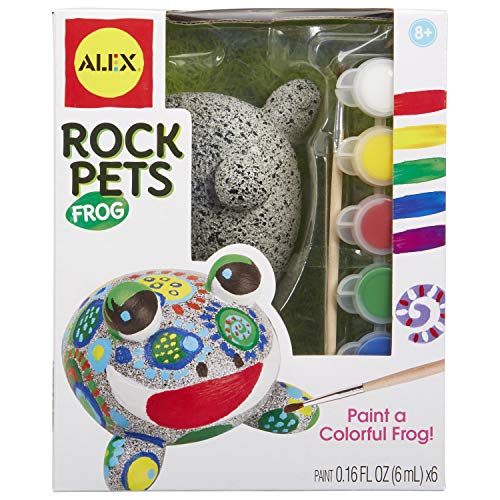 Alex Craft Rock Pets Frog Kids Art and Craft Activity Multi, Allows Children to be Creative and Artistic, Decoration for the Garden or Bedroom, Paint a Colorful Frog, Ages 8 and up