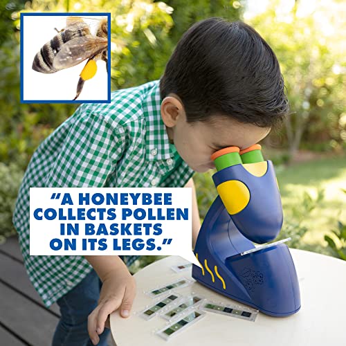 Educational Insights GeoSafari Jr. Talking Kids Microscope, Preschool Science Toy, Featuring Bindi Irwin, Gift for Boys and Girls, STEM and Science Toy, Ages 3+