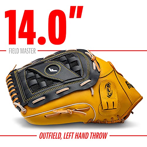 Franklin Sports Baseball and Softball Glove - Field Master - Baseball and Softball Mitt , 14' - Basket Web, Tan