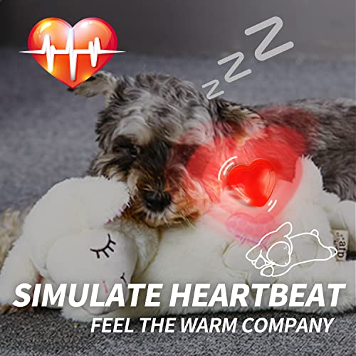 ALL FOR PAWS Heartbeat Dog Toy,Dog Anxiety Relief,Sheep Stuffed Dog Toys,Pet Toys,Dog Training and Behavior Aids,Dog Plush Toy