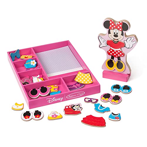 Melissa and Doug Disney Minnie Mouse Magnetic Dress-Up Wooden Doll Pretend Play Set (35+ pcs)