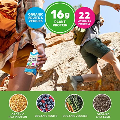 Orgain Organic Vegan Plant Based Nutritional Shake, Smooth Chocolate - Meal Replacement, 16g Protein, 22 Vitamins and Minerals, Dairy Free, Gluten Free, Packaging May Vary, 11 Fl Oz (Pack of 12)
