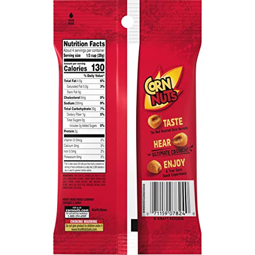 Corn Nuts BBQ Crunchy Kernels 4 Oz Bags, Barbecue, 48 Oz, Pack of 12