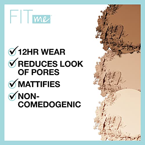Maybelline Fit Me Matte + Poreless Pressed Face Powder Makeup and Setting Powder, True Beige, 1 Count