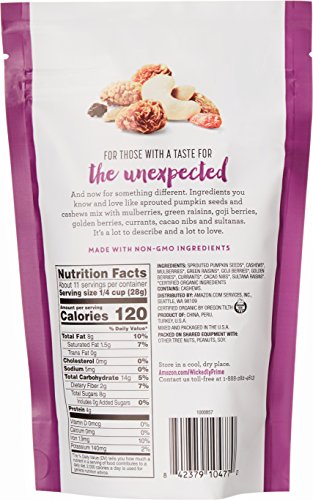 Wickedly Prime Organic Sprouted Trail Mix, Fruits, Seeds and Nuts, 10.5 Ounce