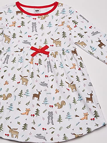 Hudson Baby Infant and Toddler Girl Cotton Dresses Woodland Friends, 5 Toddler
